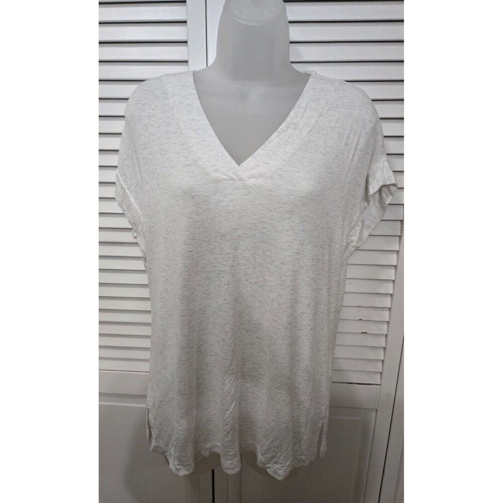 CAbi Laid Back Casual Jersey Tee Light Heather Gray Small